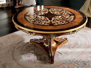 12142 - Round solid wood living room table _ Modenese Luxury Interiors