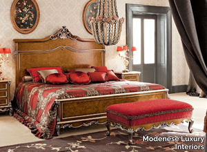 12202 - Solid wood double bed _ Modenese Luxury Interiors