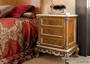 12208 - Solid wood bedside table with drawers _ Modenese Luxury Interiors