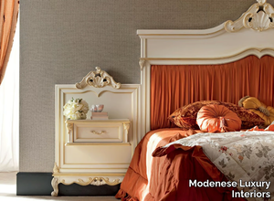 12209 - Wall-mounted solid wood bedside table with drawers _ Modenese Luxury Interiors