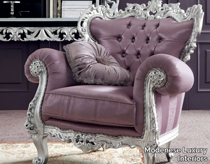 13411 - Tufted fabric armchair with armrests _ Modenese Luxury Interiors