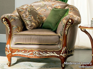 13420 - Upholstered fabric armchair with armrests _ Modenese Luxury Interiors