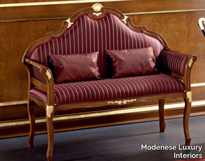 13430 - Baroque wooden small sofa _ Modenese Luxury Interiors