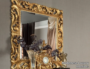 13673 - Square wall-mounted framed mirror _ Modenese Luxury Interiors