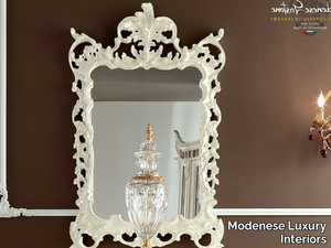 13677 - Rectangular wall-mounted framed mirror _ Modenese Luxury Interiors