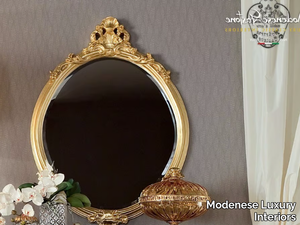 13684 - Oval wall-mounted framed mirror _ Modenese Luxury Interiors