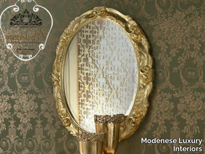 14606 - Oval wall-mounted mirror _ Modenese Luxury Interiors