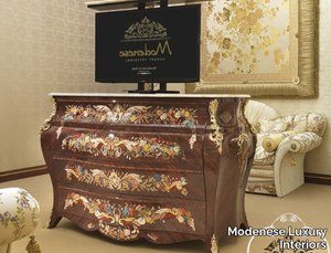 15659 - Retractable wooden TV cabinet _ Modenese Luxury Interiors