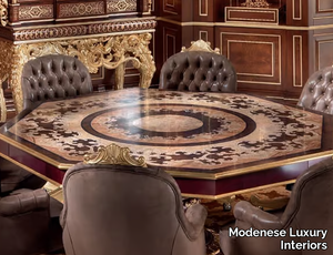 14105 - Octagonal wooden table _ Modenese Luxury Interiors