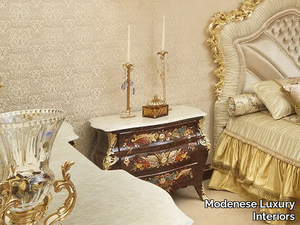 15206 - Wooden bedside table with drawers _ Modenese Luxury Interiors