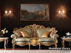 11417 - 2 seater fabric sofa with integrated magazine rack _ Modenese Luxury Interiors