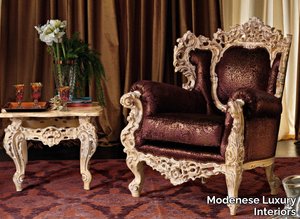 11419 - Upholstered fabric armchair with armrests _ Modenese Luxury Interiors