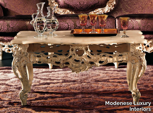 11619 - Low rectangular solid wood coffee table _ Modenese Luxury Interiors