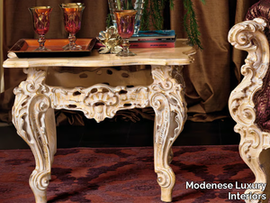 11620 - Low square solid wood coffee table _ Modenese Luxury Interiors