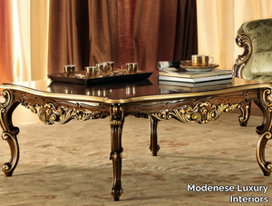 11621 - Low square solid wood coffee table _ Modenese Luxury Interiors