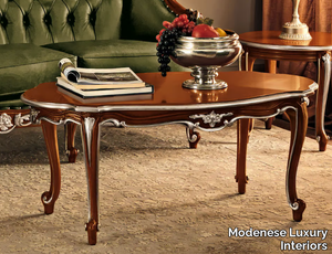 11612 - Oval solid wood coffee table _ Modenese Luxury Interiors