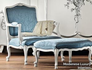 11521 - Upholstered armchair with footstool _ Modenese Luxury Interiors