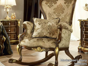 13432 - Rocking fabric armchair with armrests _ Modenese Luxury Interiors