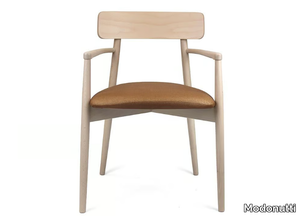 P FUTURA/I - Stackable beech chair with armrests _ Modonutti