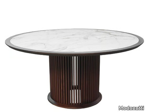 T GRECIA - Round ceramic dining table _ Modonutti