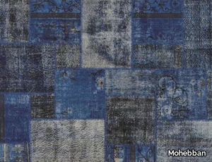 PATCHWORK DARK BLUE - Patchwork handmade rug _ Mohebban