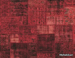 PATCHWORK RED - Patchwork handmade rug _ Mohebban