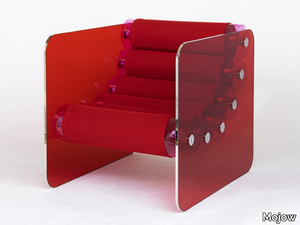 EXCLUSIVE MW 02 TRANSPARENT - RED FIRE - Armchair with armrests _ Mojow