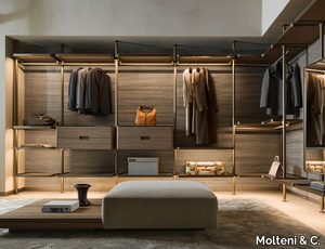 HECTOR NIGHT - Sectional wooden walk-in wardrobe _ Molteni & C.