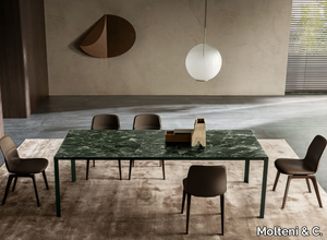 HALF A SQUARE - Rectangular marble table _ Molteni & C.