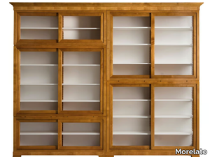 MODULO BIEDERMEIER - Modular cherry wood bookcase _ Morelato