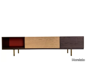 SWING - Low wooden TV cabinet _ Morelato