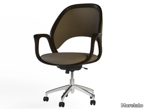 AGATHA - Swivel ash office chair with 5-Spoke base _ Morelato