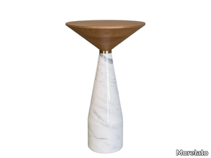 CINO - Round wooden high side table _ Morelato