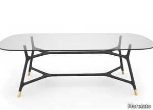 JOYCE - Rectangular glass table _ Morelato