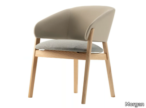 LUGANO - Fabric chair with armrests _ Morgan
