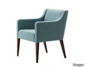 HAMPTON - Fabric chair with armrests _ Morgan