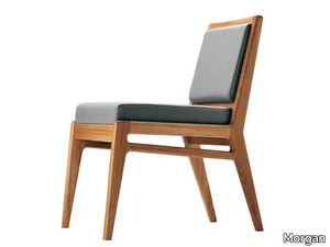 OSLO - Wooden chair with integrated cushion _ Morgan