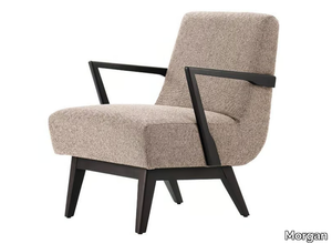 METRO - Fabric armchair with armrests _ Morgan