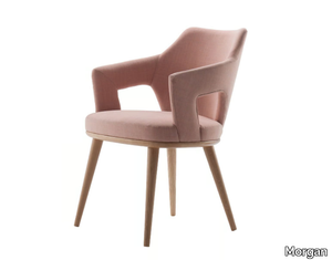 PORTO - Fabric chair with armrests _ Morgan