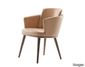 PORTO - Upholstered fabric chair with armrests _ Morgan