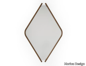 WOOD EYE - Wall-mounted wooden mirror _ Morica Design