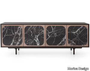 MARGARETTE.4A - Wood and glass sideboard with doors _ Morica Design