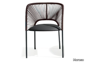 YUMI - Chair with armrests and woven back _ Moroso