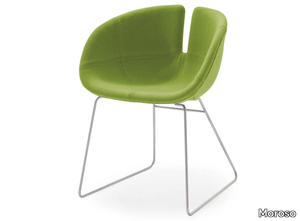 FJORD - Sled base upholstered fabric chair _ Moroso