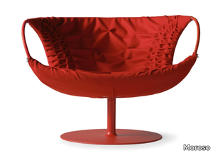 SMOCK - Swivel armchair with armrests _ Moroso