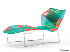 TROPICALIA - Polymer cord woven chaise longue _ Moroso