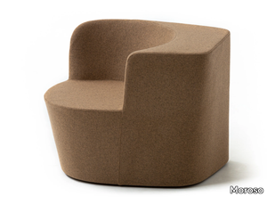 TABA - Felt armchair with armrests _ Moroso