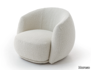 PACIFIC - Fabric armchair with removable cover with armrests _ Moroso