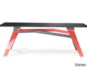 COUNTACH - Rectangular crystal and steel table _ Moroso