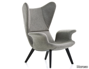 LONGWAVE - Fabric armchair with armrests _ Moroso